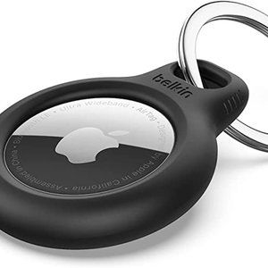 Belkin AirTag Case with Key Ring, Secure Holder Protective Cover for Air black